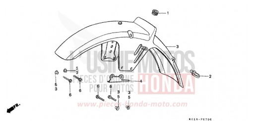 KOTFLUEGEL, VORNE CB125TDC de 1982